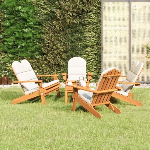 vidaXL 4-tlg. Garten-Lounge-Set Adirondack Massivholz Akazie
