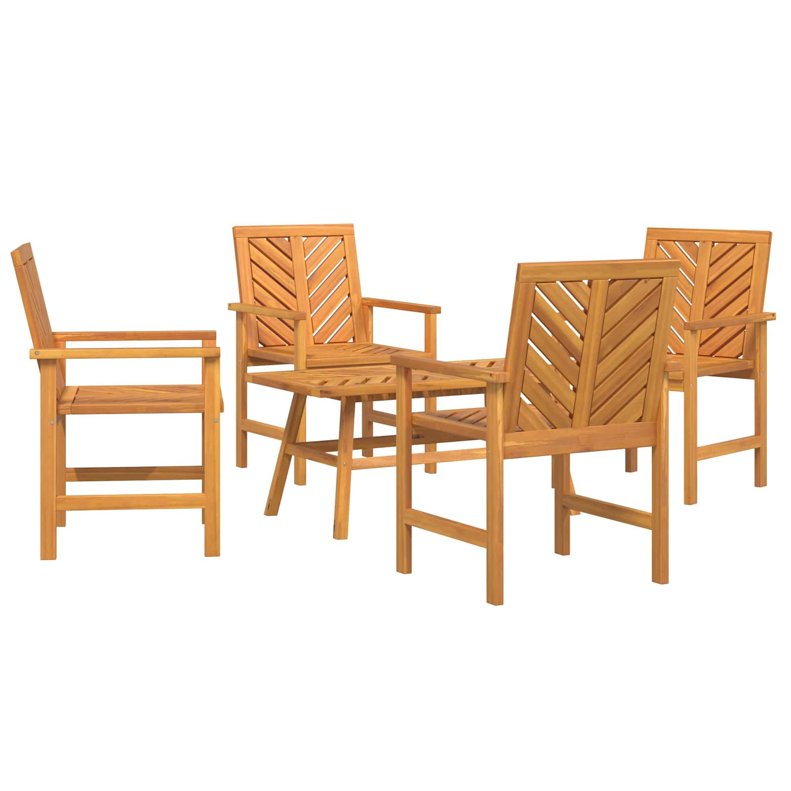 vidaXL Garten-Lounge-Set 4 pcs Braun Massivholz Akazie