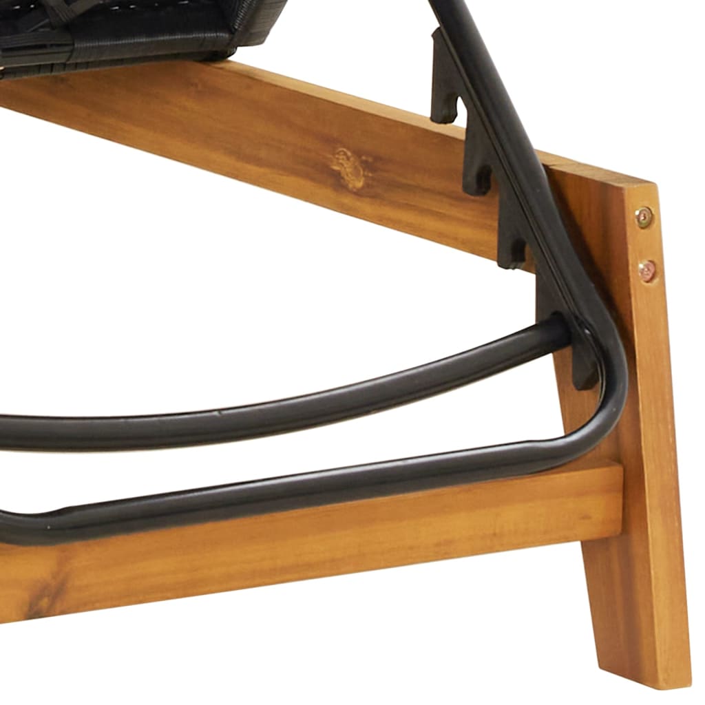 vidaXL 3-tlg. Garten-Lounge-Set Poly Rattan & Massivholz Akazie