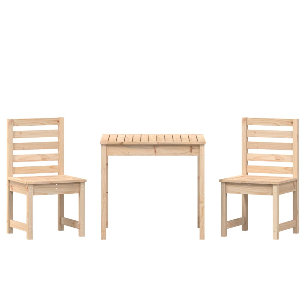 vidaXL 3-tlg. Garten-Bistro-Set Massivholz Kiefer