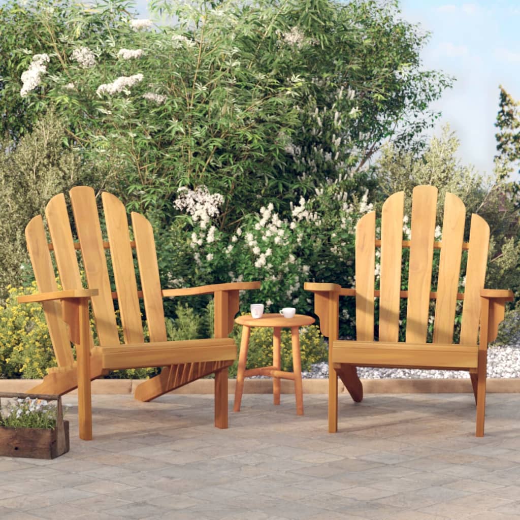 vidaXL Adirondack-Gartenstühle 2 Stk. 79x95x92 cm Massivholz Teak