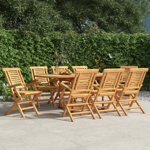 vidaXL Gartenstühle 4 Stk. Klappbar 47x63x90 cm Massivholz Teak