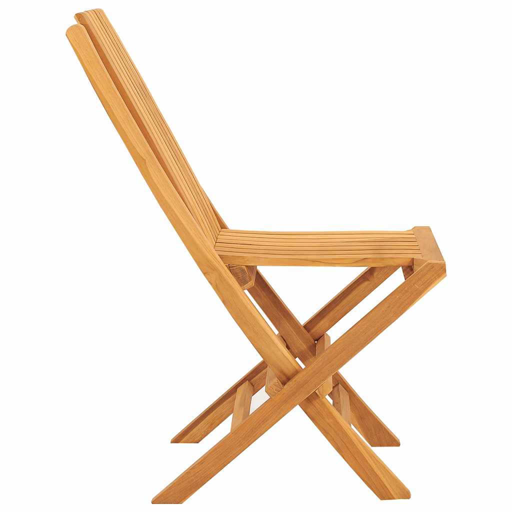 vidaXL Gartenstühle 4 Stk. Klappbar 47x47x89 cm Massivholz Teak