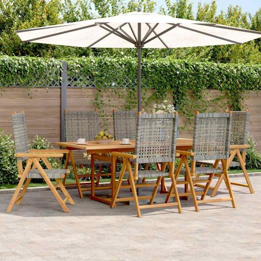 vidaXL Gartenstühle 4 Stk. Klappbar 47x47x89 cm Massivholz Teak