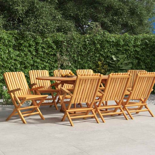 vidaXL Gartenstühle 4 Stk. Klappbar 47x47x89 cm Massivholz Teak