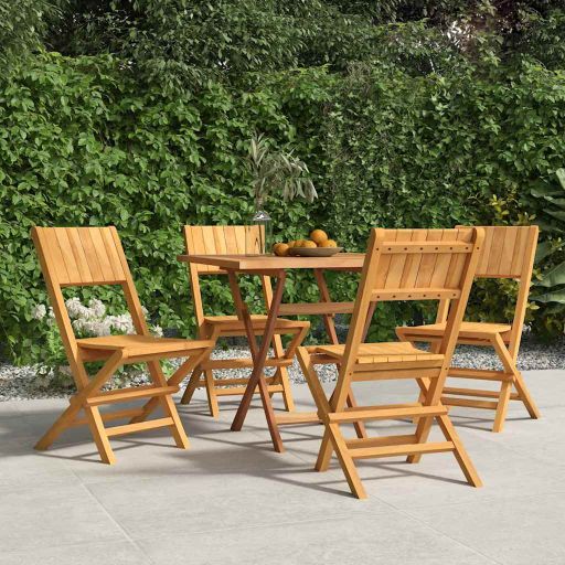 vidaXL Gartenstühle 4 Stk. Klappbar 47x61x90 cm Massivholz Teak