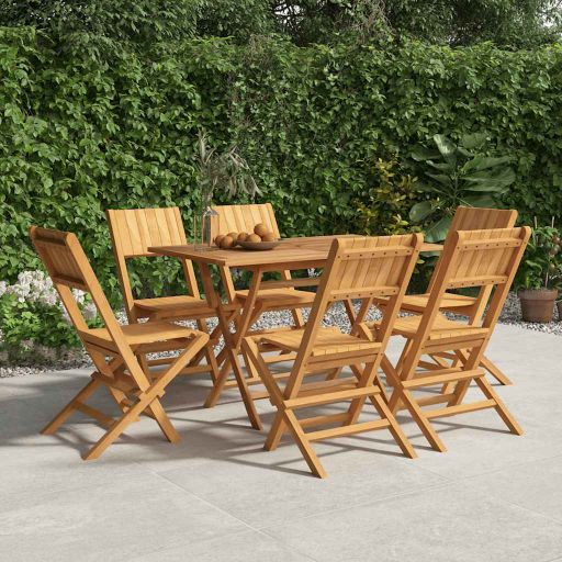 vidaXL Gartenstühle 4 Stk. Klappbar 47x61x90 cm Massivholz Teak