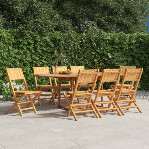 vidaXL Gartenstühle 4 Stk. Klappbar 47x61x90 cm Massivholz Teak