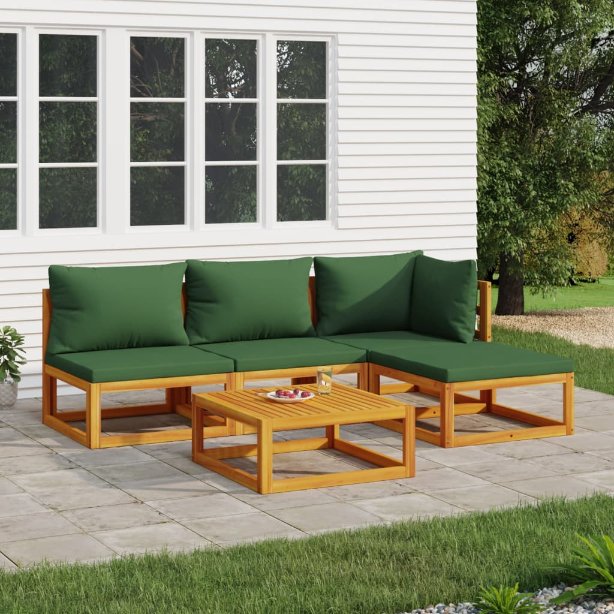 vidaXL 6-tlg. Garten-Lounge-Set mit Taupe Kissen Massivholz