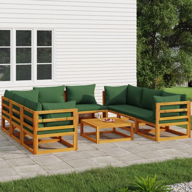 vidaXL 6-tlg. Garten-Lounge-Set mit Taupe Kissen Massivholz