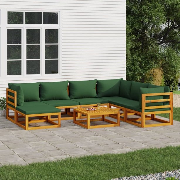 vidaXL 6-tlg. Garten-Lounge-Set mit Taupe Kissen Massivholz