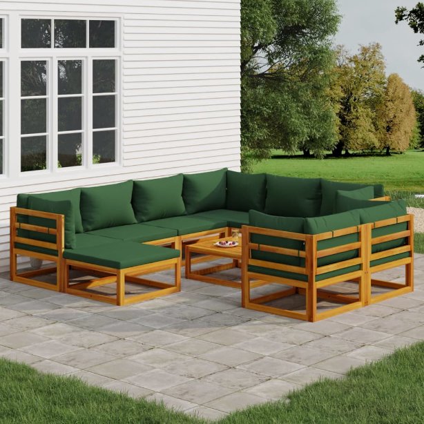 vidaXL 6-tlg. Garten-Lounge-Set mit Taupe Kissen Massivholz