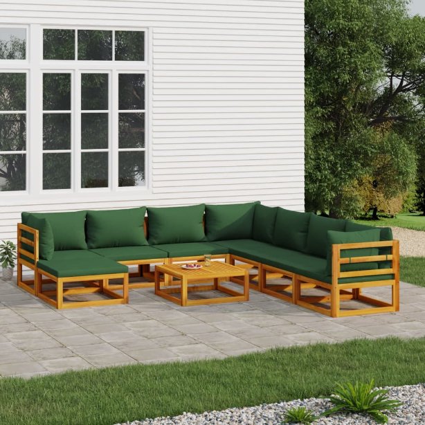 vidaXL 6-tlg. Garten-Lounge-Set mit Taupe Kissen Massivholz