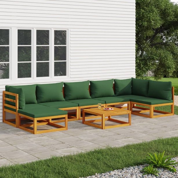 vidaXL 6-tlg. Garten-Lounge-Set mit Taupe Kissen Massivholz