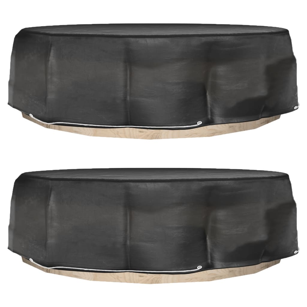 vidaXL Abdeckungen für Lounge-Insel 2 Stk. 8 Ösen Ø188x50 cm Rund