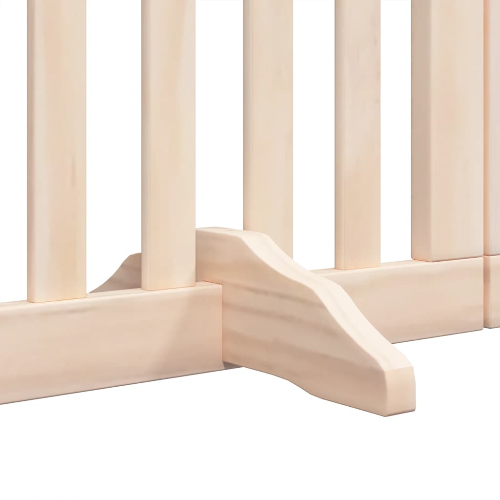 vidaXL 9-tlg. Hundetor mit Tür Faltbar 450 cm Pappelholz