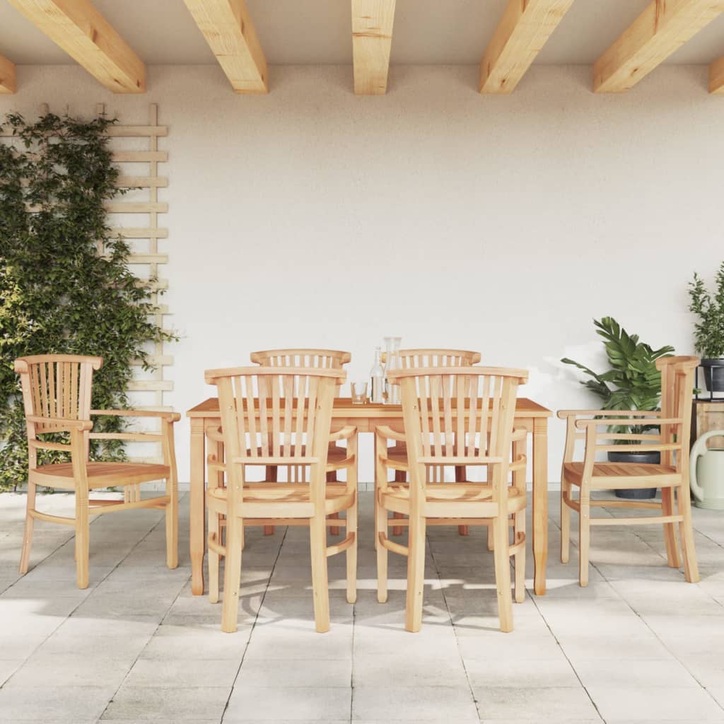 vidaXL 3-tlg. Garten-Essgruppe Massivholz Teak