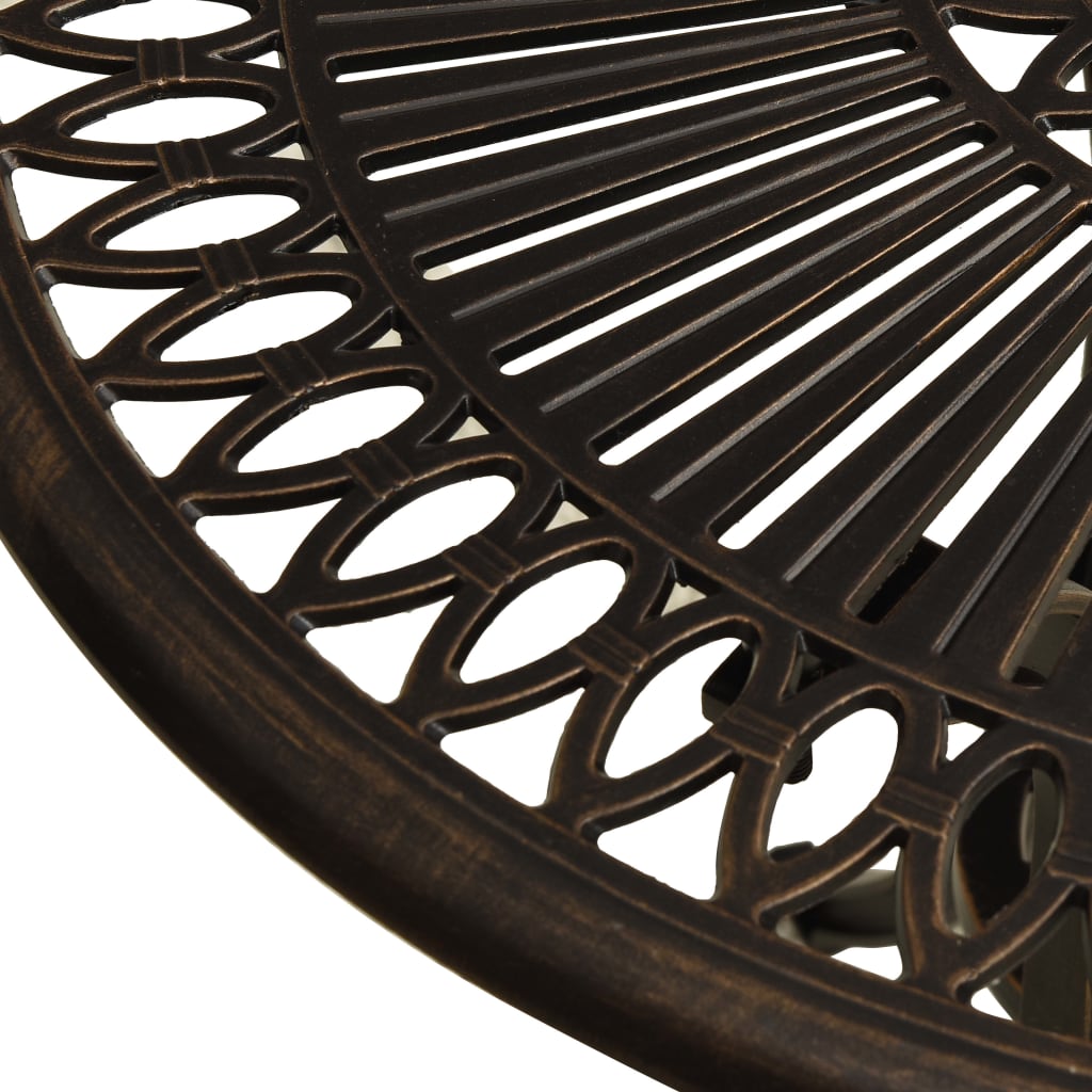 vidaXL Gartentisch Bronzen 62x62x65 cm Aluminiumguss