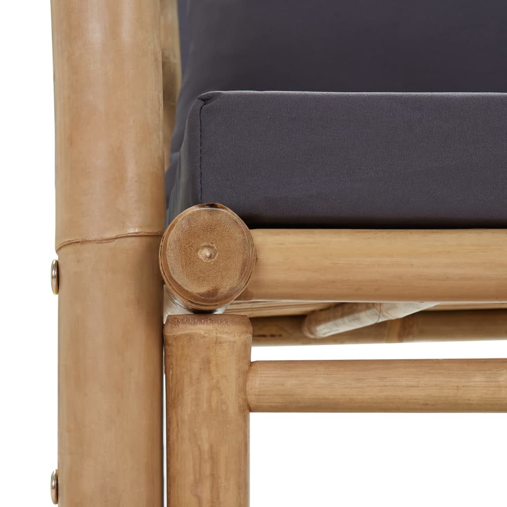 vidaXL Gartenbank mit Kissen 115 cm Bambus