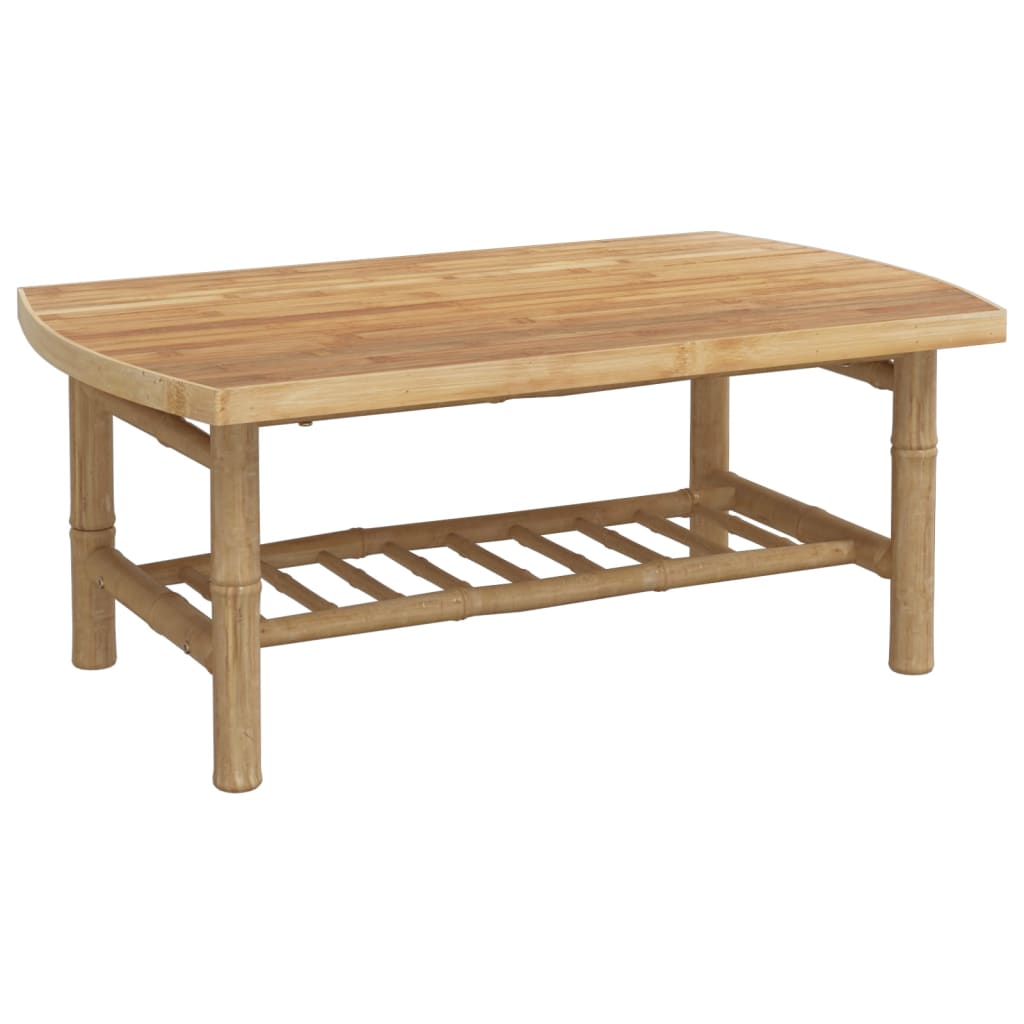 vidaXL 4-tlg. Garten-Lounge-Set mit Dunkelgrauen Kissen Bambus