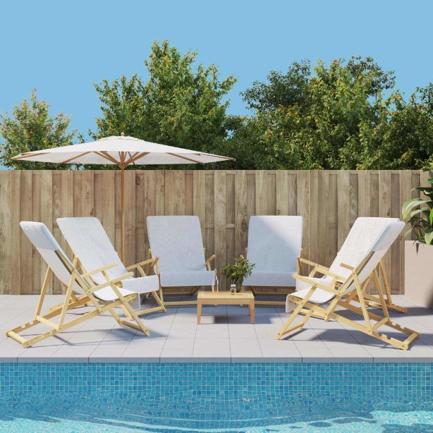 vidaXL Strandtücher 4 Stk. Weiß 60x135 cm Stoff 400 GSM