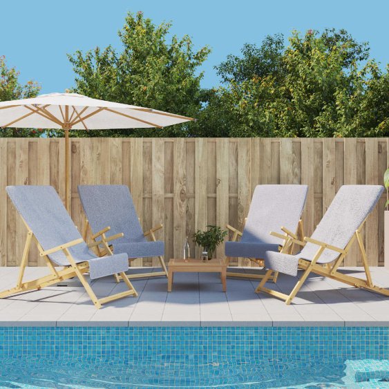 vidaXL Strandtücher 4 Stk. Weiß 60x135 cm Stoff 400 GSM