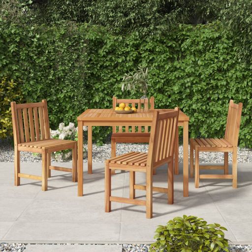 vidaXL 3-teiliges Garten-Ess-Set 80 x 80 cm Massivholz Teak