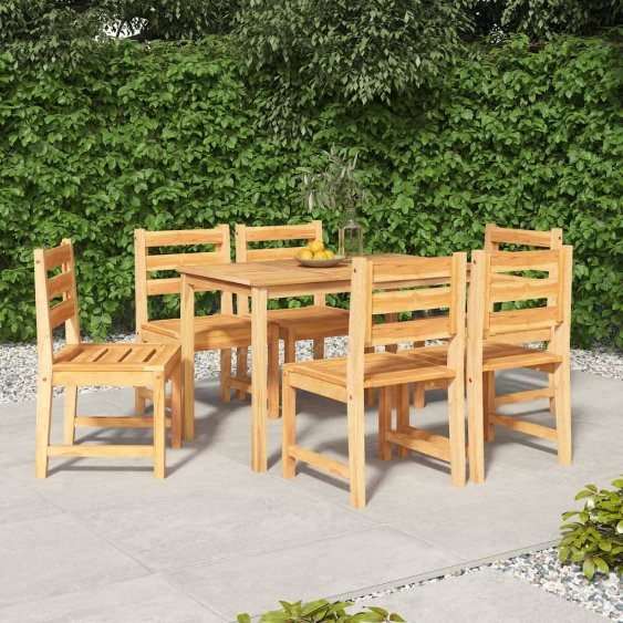 vidaXL 5-tlg. Garten-Essgruppe Massivholz Teak