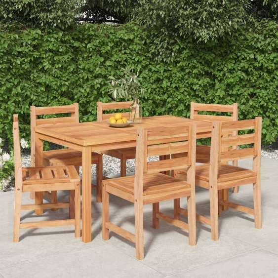 vidaXL 5-tlg. Garten-Essgruppe Massivholz Teak
