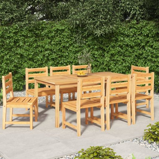 vidaXL 5-tlg. Garten-Essgruppe Massivholz Teak