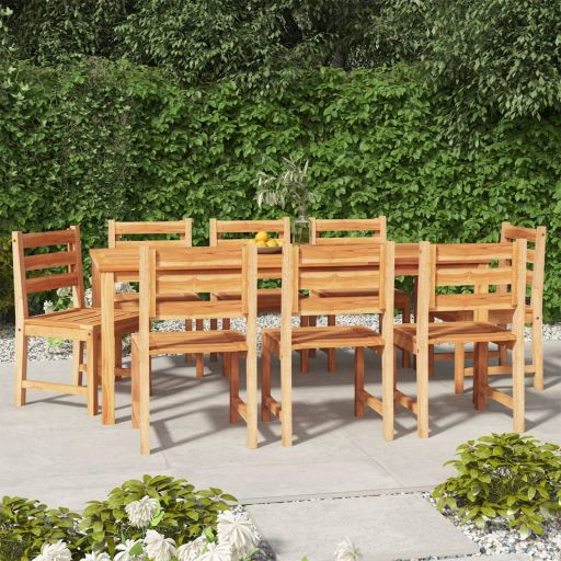 vidaXL 5-tlg. Garten-Essgruppe Massivholz Teak