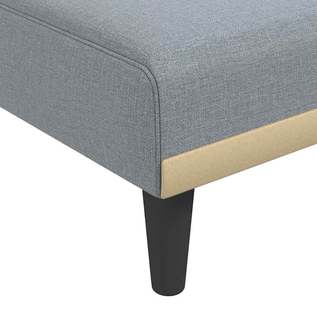 vidaXL Schlafsofa in L-Form Hellgrau 275x140x70 cm Stoff