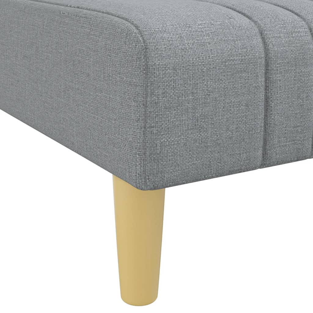 vidaXL Schlafsofa in L-Form Hellgrau 279x140x70 cm Stoff