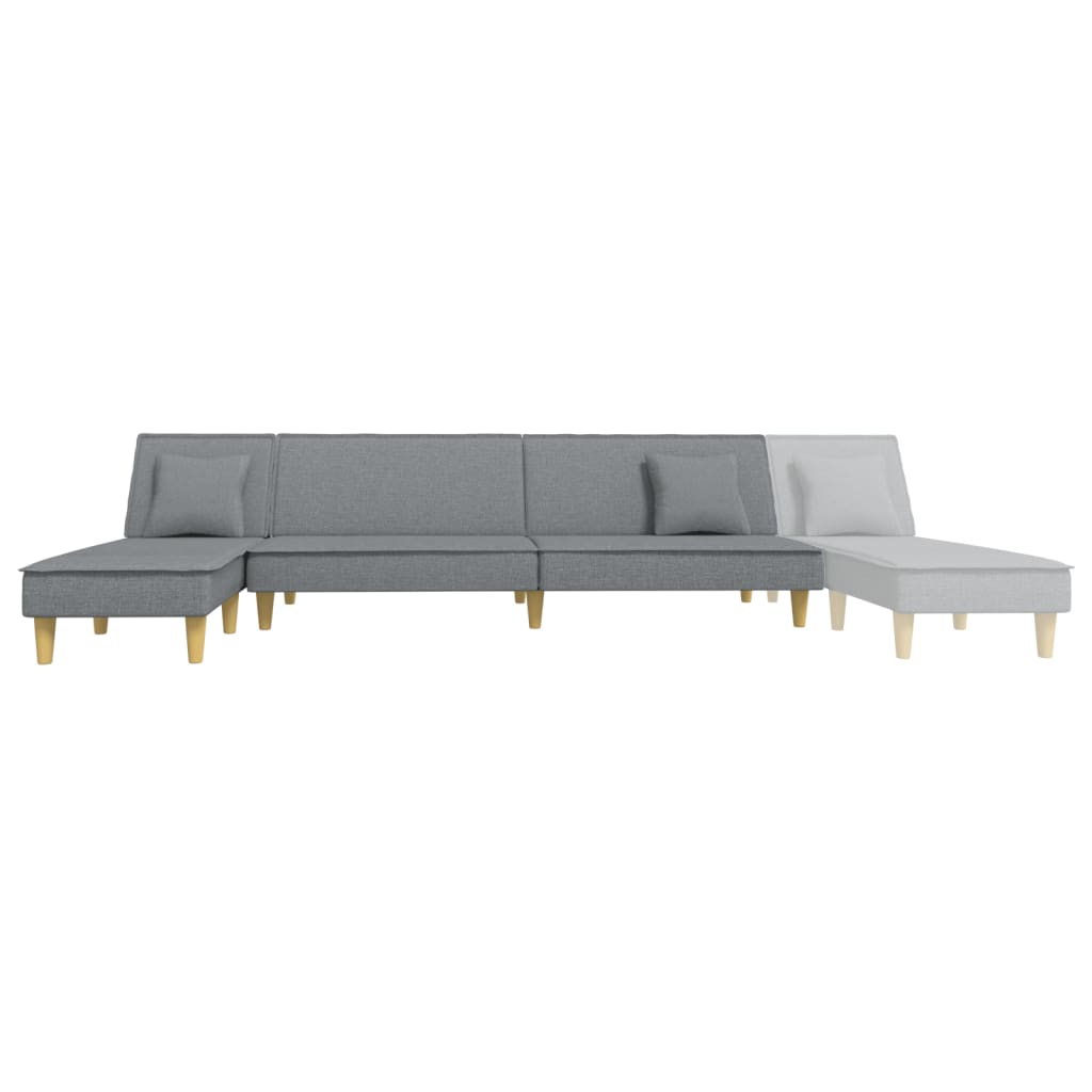 vidaXL Schlafsofa in L-Form Hellgrau 255x140x70 cm Stoff