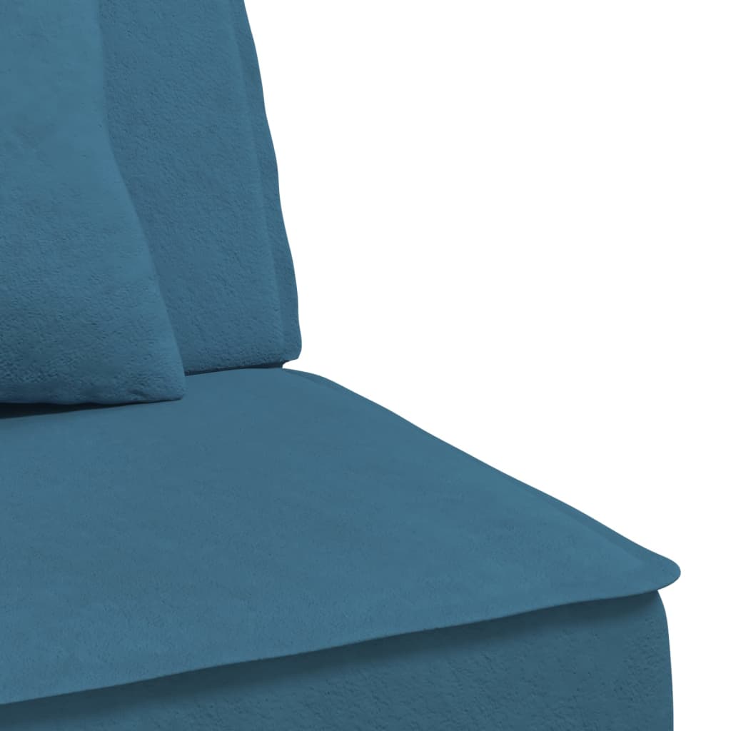 vidaXL Schlafsofa in L-Form Blau 255x140x70 cm Samt