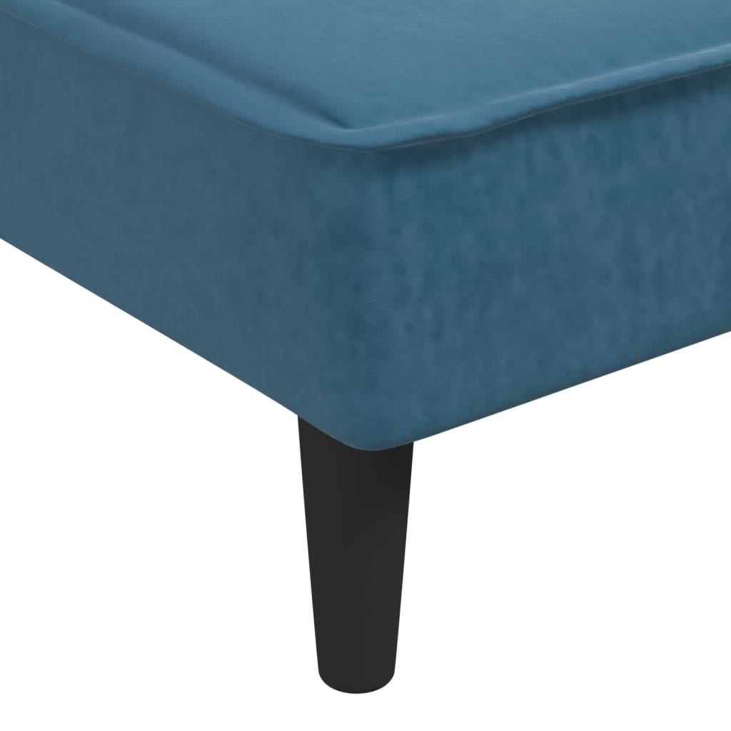 vidaXL Schlafsofa in L-Form Blau 255x140x70 cm Samt
