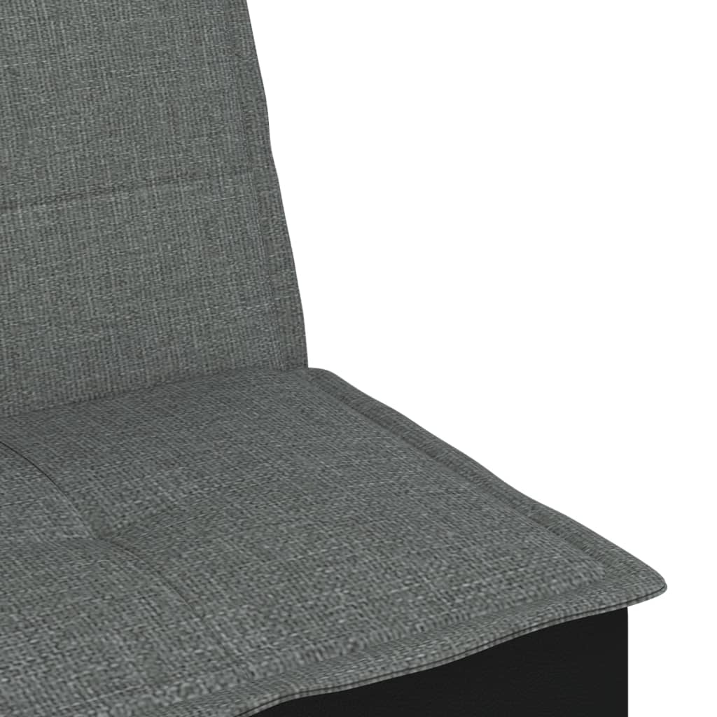 vidaXL Schlafsofa in L-Form Dunkelgrau 255x140x70 cm Stoff