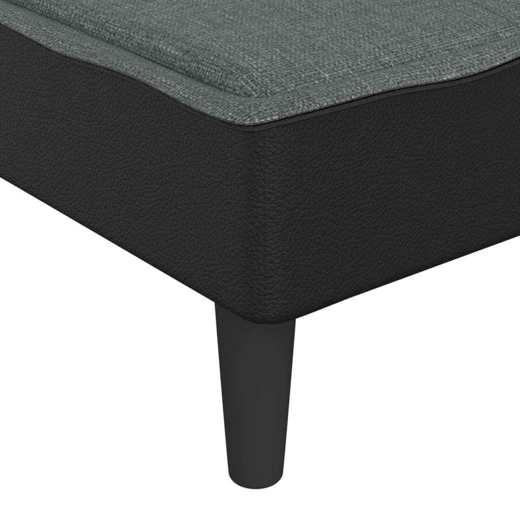 vidaXL Schlafsofa in L-Form Dunkelgrau 255x140x70 cm Stoff