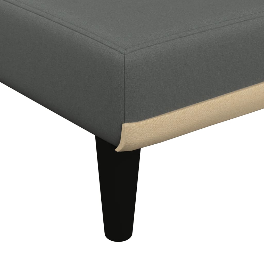 vidaXL Schlafsofa in L-Form Dunkelgrau 260x140x70 cm Stoff