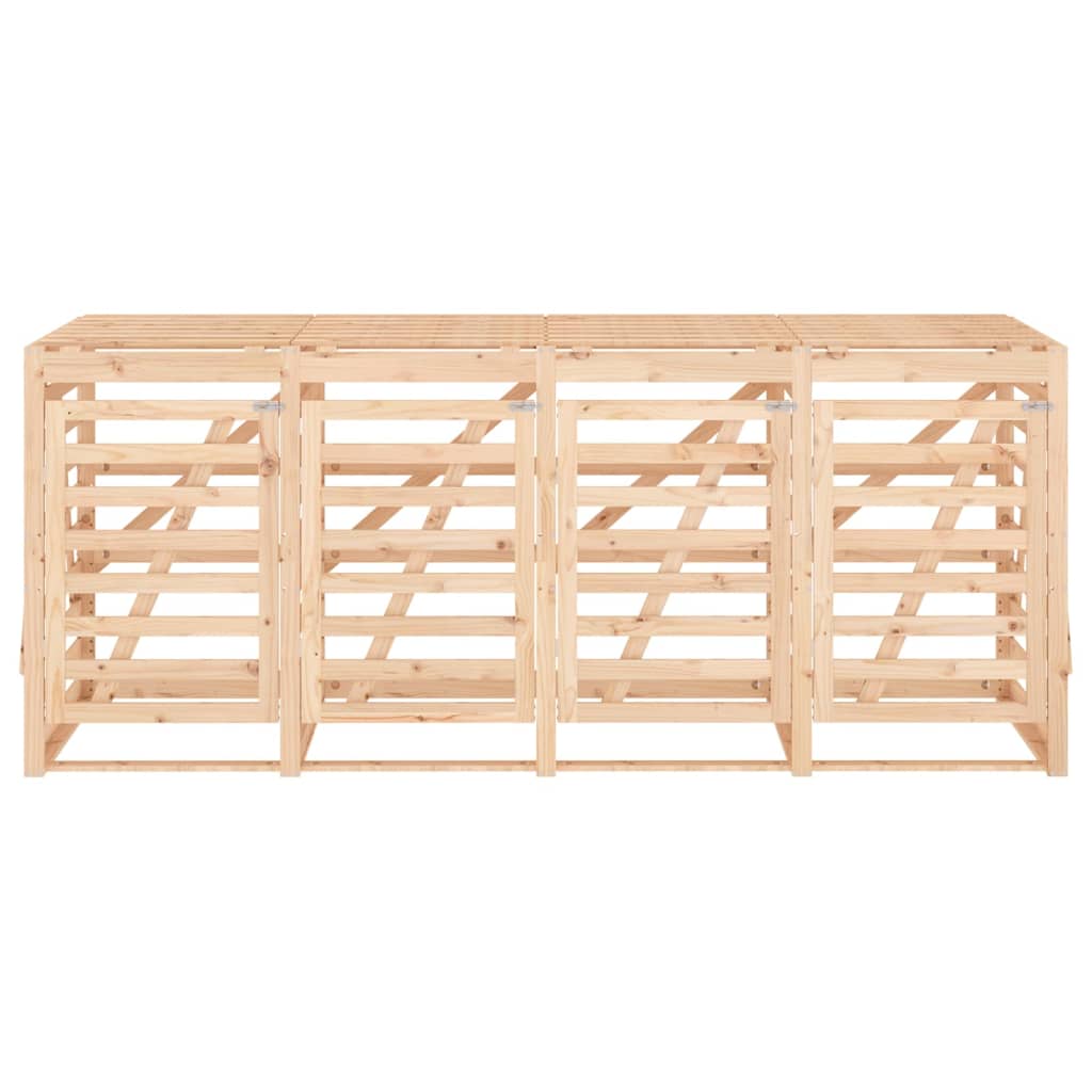 vidaXL Mülltonnenbox für 4 Tonnen Massivholz Kiefer