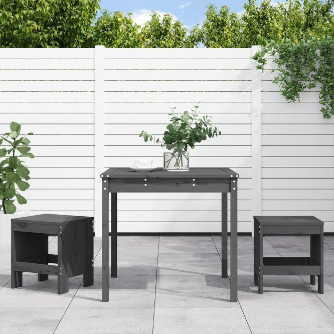 vidaXL 3-tlg. Garten-Bistro-Set Weiß Massivholz Kiefer