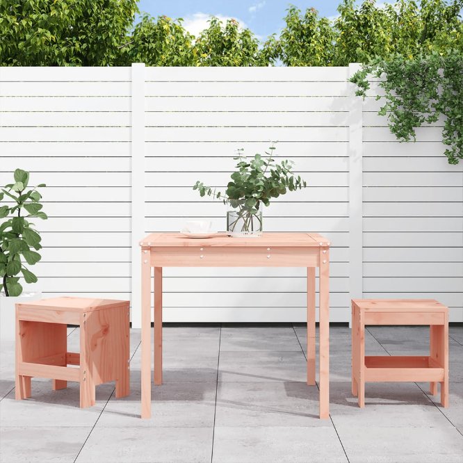 vidaXL 3-tlg. Garten-Bistro-Set Weiß Massivholz Kiefer