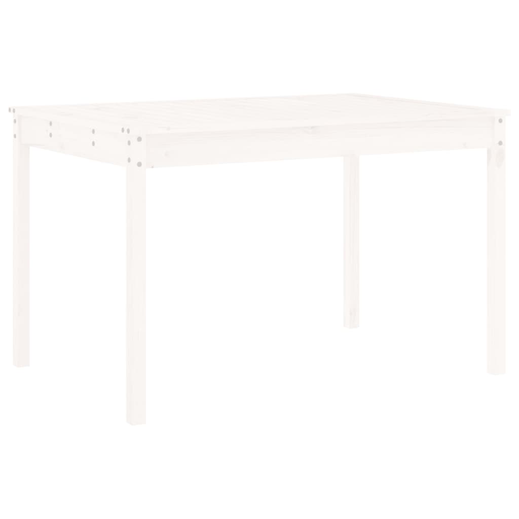 vidaXL 5-tlg. Garten-Essgruppe Weiß Massivholz Kiefer