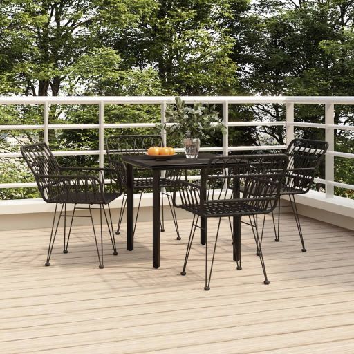 vidaXL 3-tlg. Garten-Essgruppe Poly Rattan