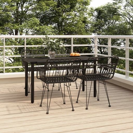 vidaXL 3-tlg. Garten-Essgruppe Poly Rattan