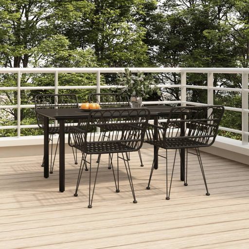 vidaXL 3-tlg. Garten-Essgruppe Poly Rattan