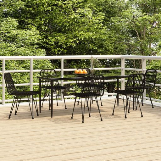 vidaXL 3-tlg. Garten-Essgruppe Poly Rattan