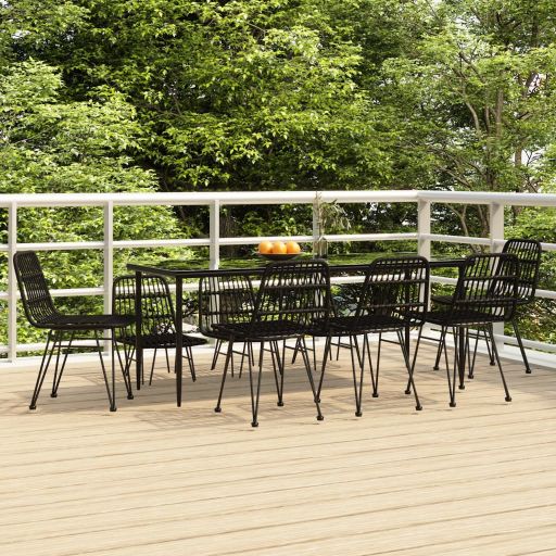 vidaXL 3-tlg. Garten-Essgruppe Poly Rattan