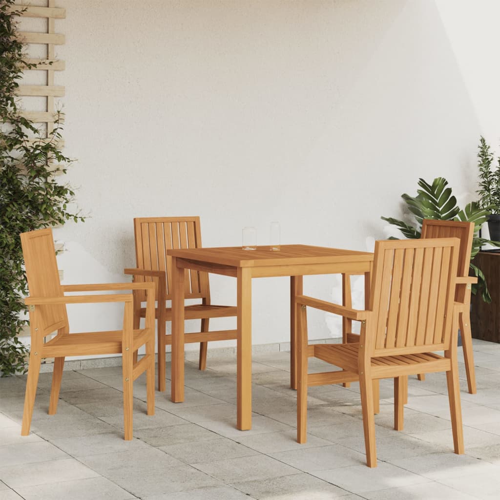 vidaXL 3-tlg. Garten-Essgruppe Massivholz Teak