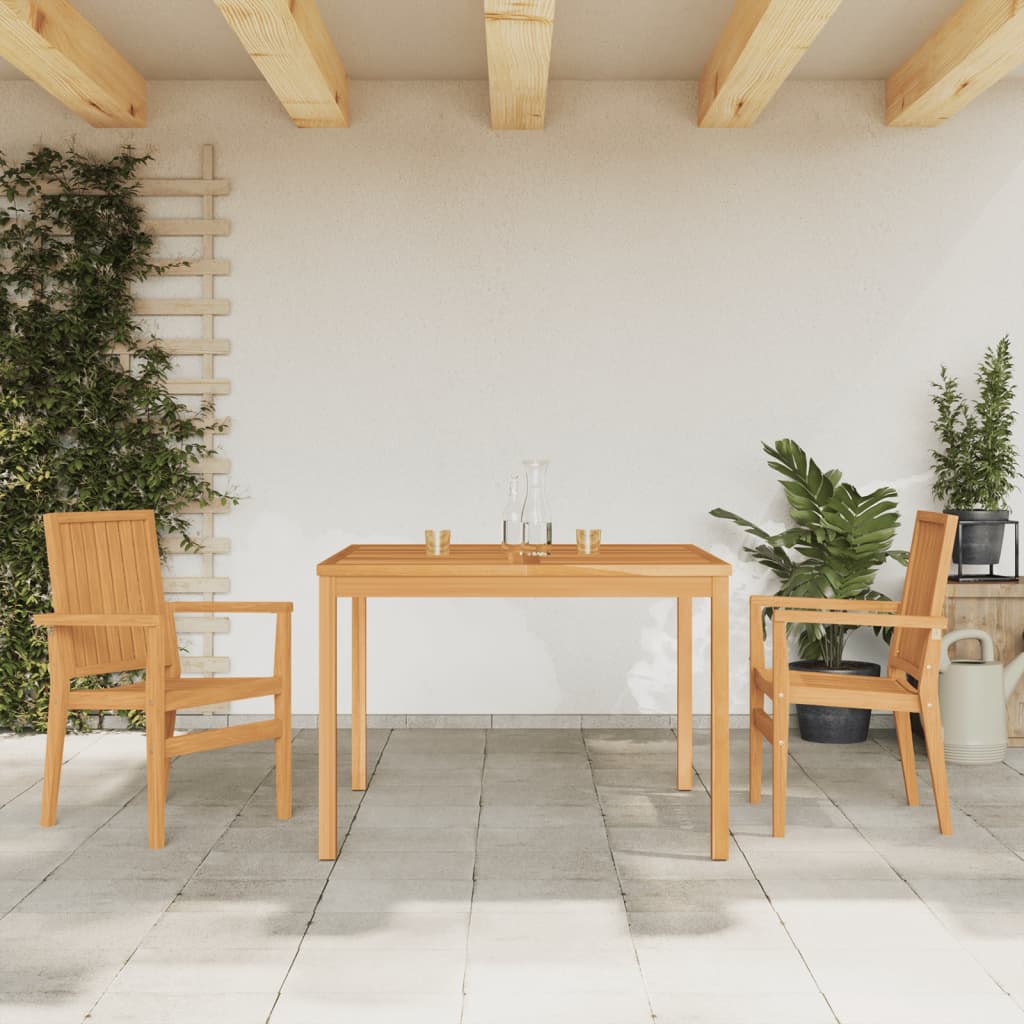 vidaXL 3-tlg. Garten-Essgruppe Massivholz Teak